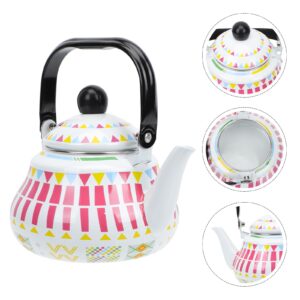 Enamel Teapot Heating Water Kettle Kitchen Water Heating Pot Handheld Enamel Kettle