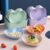 5PCS Creative Love Heart Spit Bone Dish Household Food Grade Plastic Spit Bone Dish Round Square Set Dining Table Garbage Plate